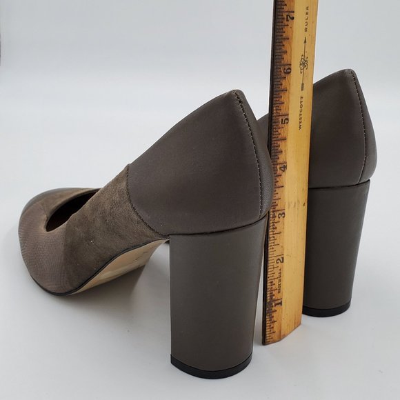 Tahari Elroy snakeskin & suede block heels - Picture 7 of 8